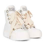 Calipso 300 white leather high top sneakers